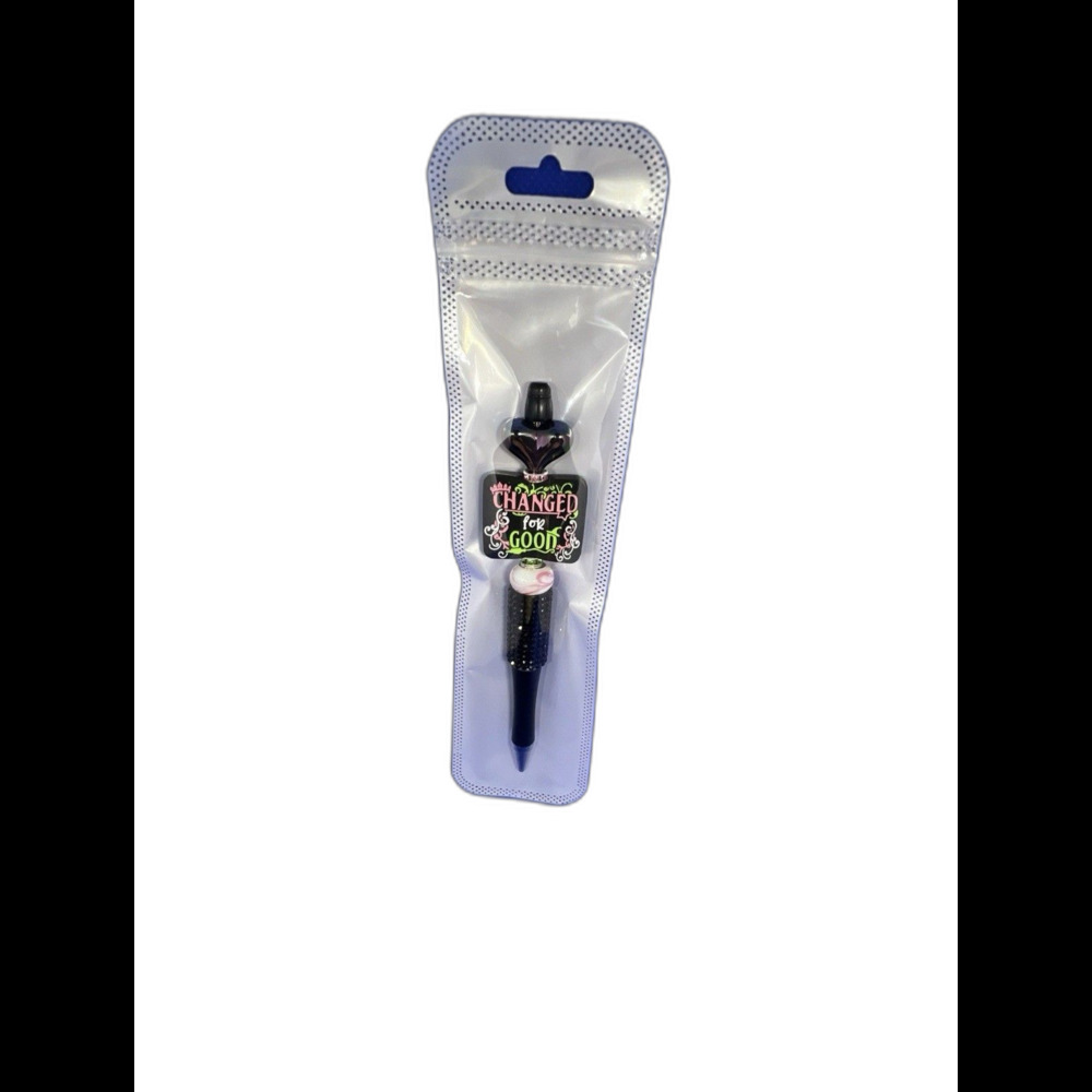 Wicked themed "Changed For Good" Custom Beaded Pen - Picture 2 of 3